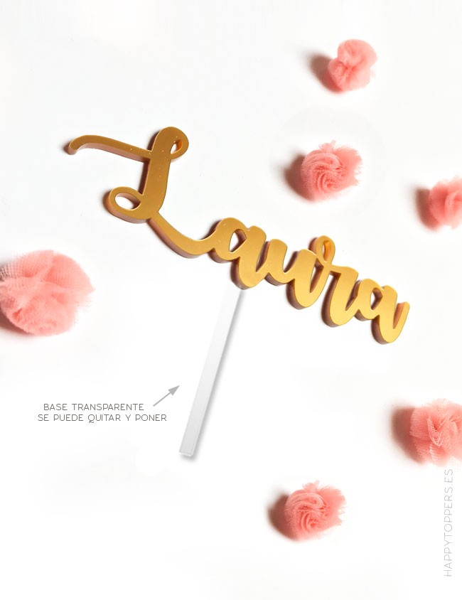 Cake Topper Con Nombre Personalizado Decora La Tarta Con Tu Nombre