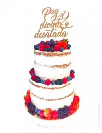 cake topper de la tarta de cumpleaños de Paz Padilla hecho por nosotros