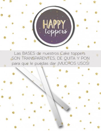 cake topper de la tarta de cumpleaños de Paz Padilla hecho por nosotros- happytoppers. Fabricantes de Cake toppers