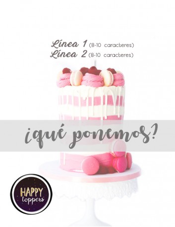 cake topper para decorar el pastel de cumpleaños. Somos proveedores de cake toppers, todo hecho y diseñado en Madrid