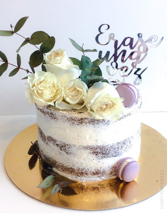 Cake topper pastel boda erase una vez. Decoracion bodas, cake topper personalizados. Fabricado en España. Wedding cake toppers.